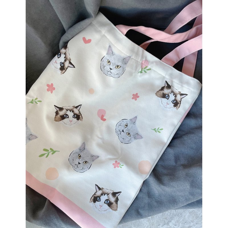 Additional purchases. One-shoulder cloth bag | Customized portrait couple pet family wedding friend gift - กระเป๋าแมสเซนเจอร์ - ผ้าฝ้าย/ผ้าลินิน 