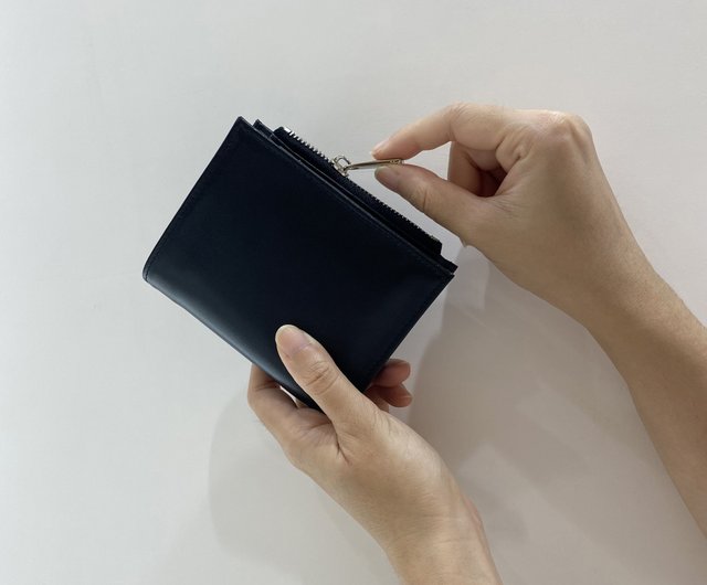 Minimalist Slim Leather wallet Black