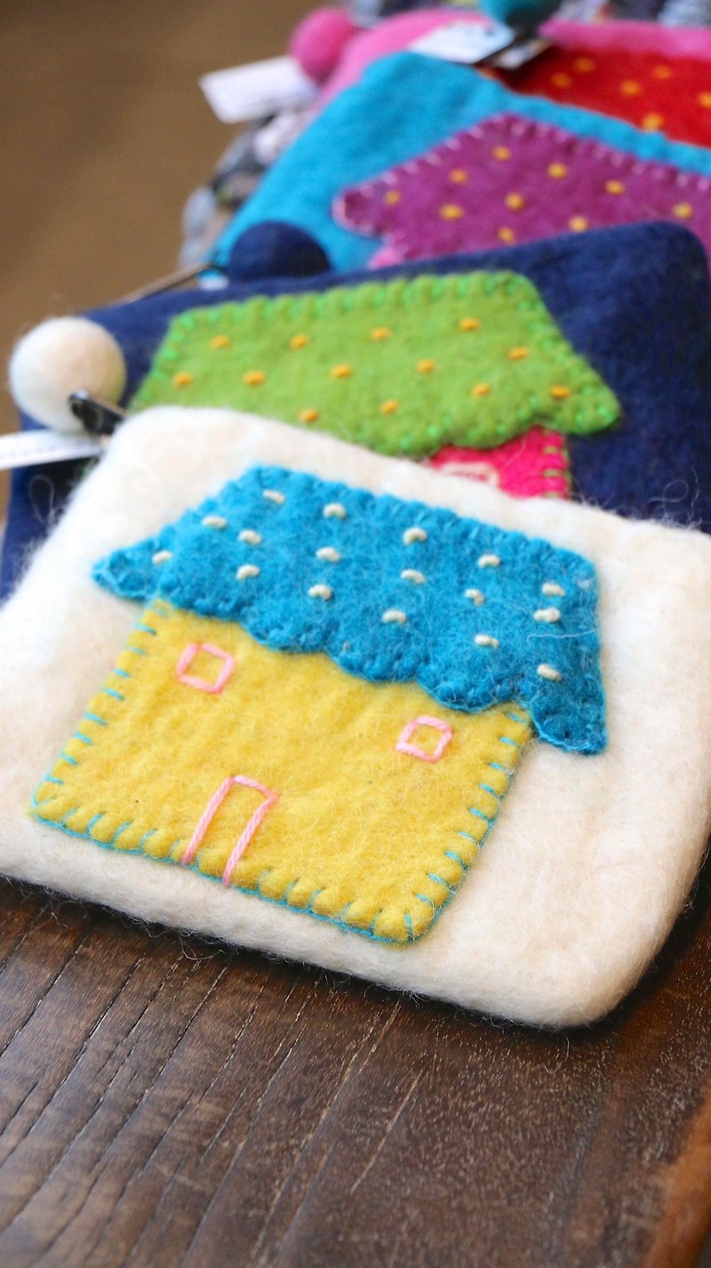 小房子羊毛氈小包 BJ1609120 - 裝飾/擺設  - 羊毛 
