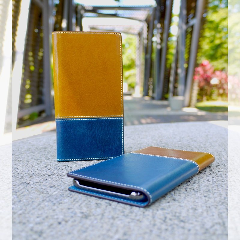 SLG Design iPhone XR D+ ITL two-color mix-and-match style top leather side flip holster - เคส/ซองมือถือ - หนังแท้ หลากหลายสี
