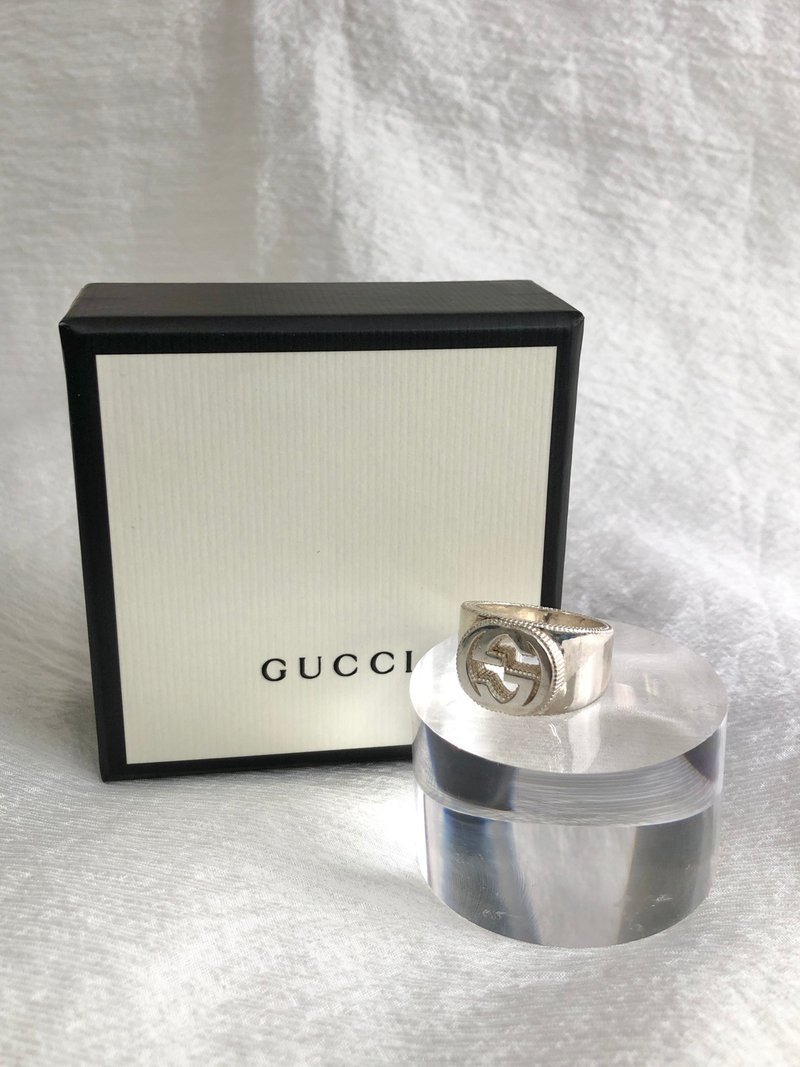 【 日本直送　名牌中古包 】GUCCI グッチ リング シルバー インターロッキング 22号 vintage ヴィンテージ オールド dithca - 戒指 - 其他材質 銀色