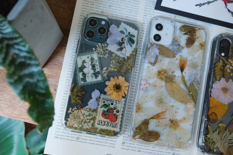 iPhone 11pro 郵票 壓花手機殼 - 手機殼/手機套 - 植物．花 白色