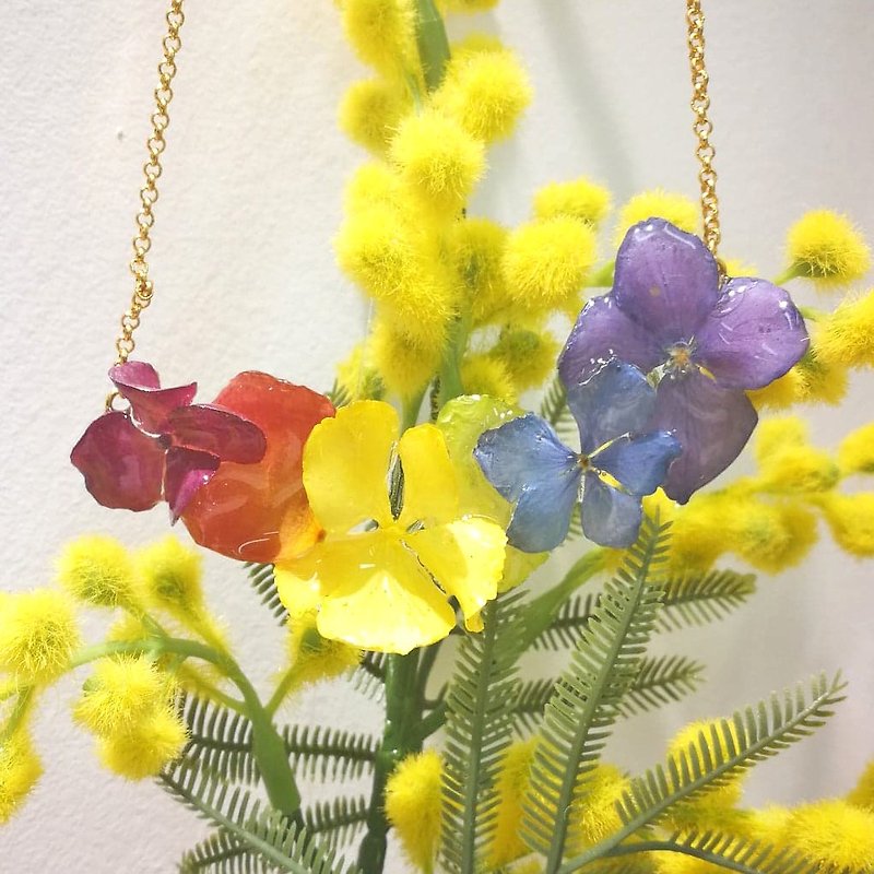 AGFC 3D Real Flower Necklace Order to make  - Chokers - Plants & Flowers Multicolor