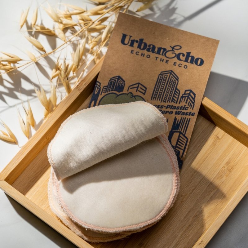 Urban Organic Reusable Cotton Pads/Swabs 10pcs - 臉部按摩/清潔工具 - 棉．麻 
