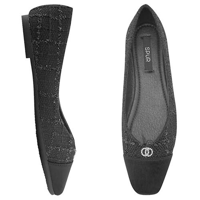 其他材質 女皮鞋 - PRE-ORDER SPUR Carina 平底鞋 SA9014 Black