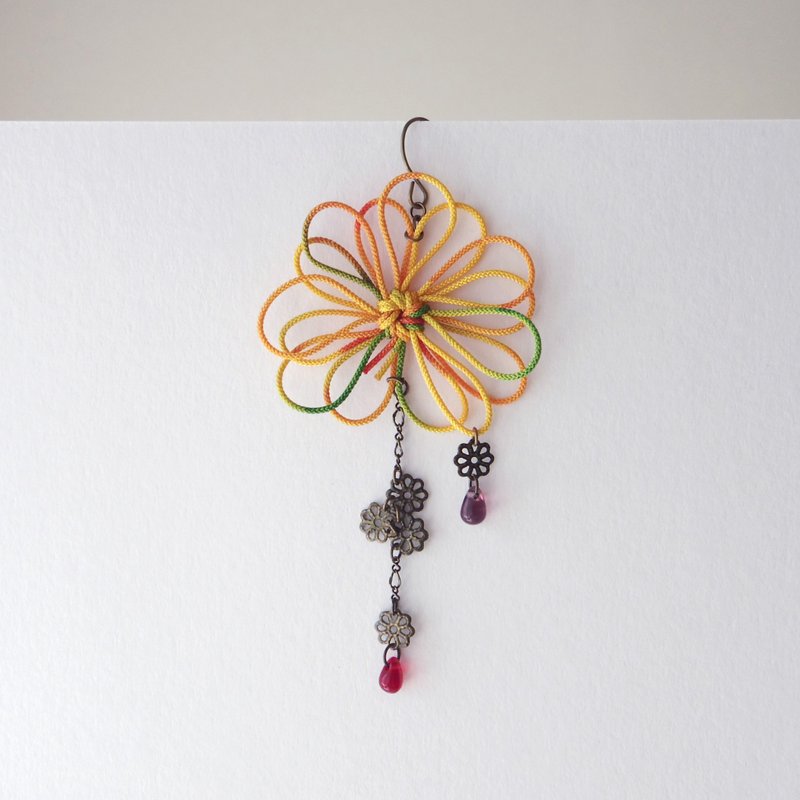 單邊耳夾 生靈、陽光 - 耳環/耳夾/耳骨夾 - 其他金屬 橘色