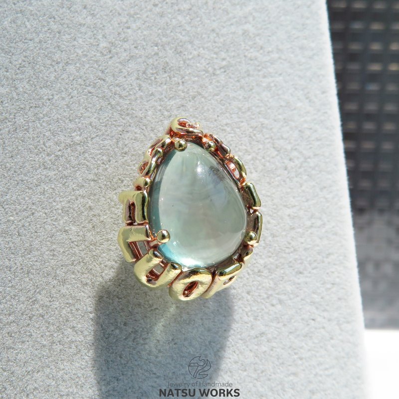 フローライト ブローチ / Fluorite Named Brooch - 胸針 - 寶石 綠色