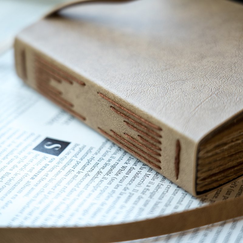 【Colourful no.3】筆記本 Leather Journal, Vintage Bookbinding - 筆記本/手帳 - 人造皮革 