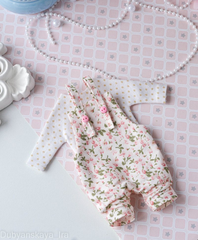 一套衣服一件衬衫和一件布莱斯娃娃礼服的连身衣dubyanskaya - 寶寶/兒童玩具/玩偶 - 棉．麻 粉紅色