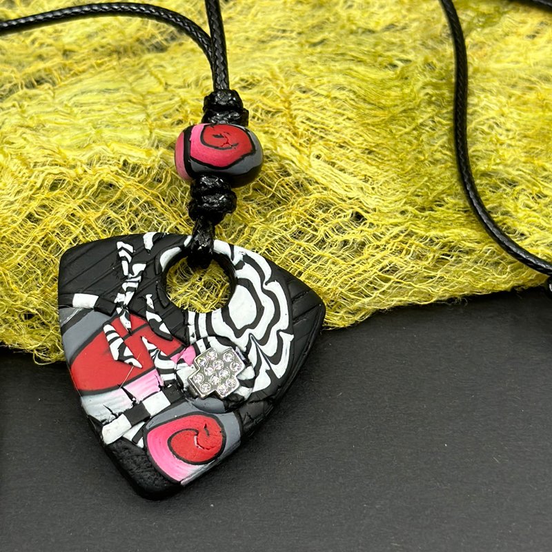 PATRY | Polymer Clay Pendant | Necklace - Necklaces - Clay Multicolor