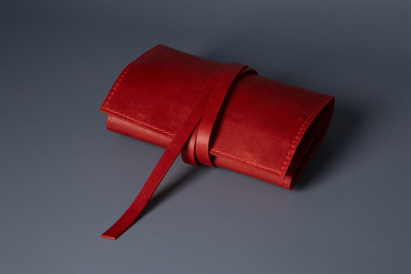 小巧的紅色皮革首飾收納盒 - 居家收納/收納盒/儲物盒 - 真皮 紅色