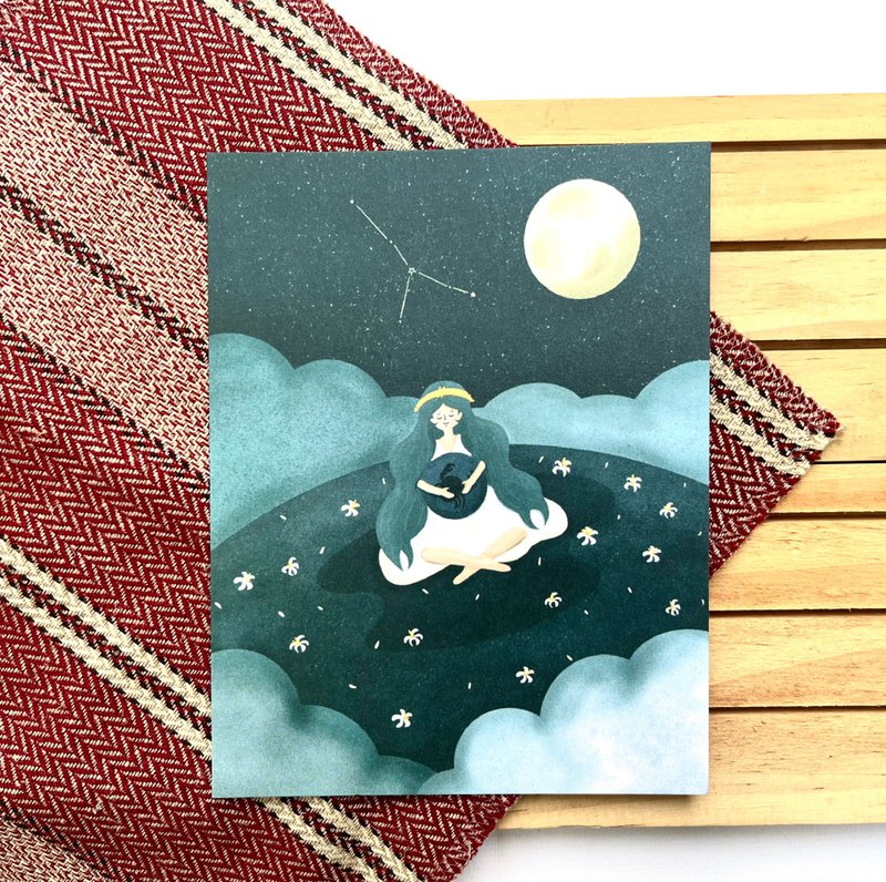 Girls and Zodiac Signs—Cancer - Cards & Postcards - Paper White