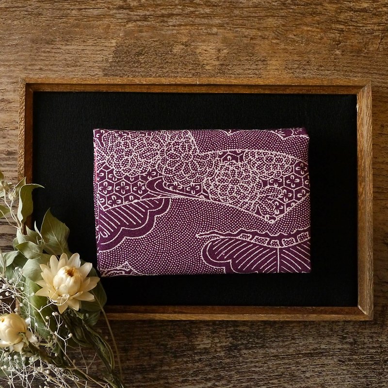 Maiden's Entire Kimono Card Case - ที่เก็บนามบัตร - ผ้าไหม สีม่วง