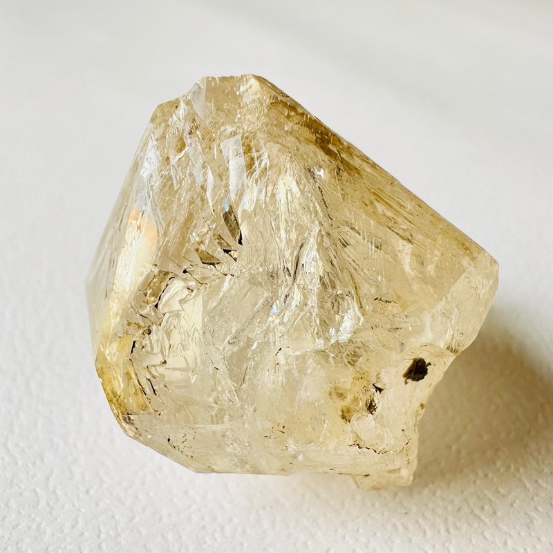 巴基斯坦黃泥骸骨水晶 紫4 彩虹 原石原礦水晶 寶石礦標 晶礦晶簇 - 擺飾/家飾品 - 其他材質 黃色