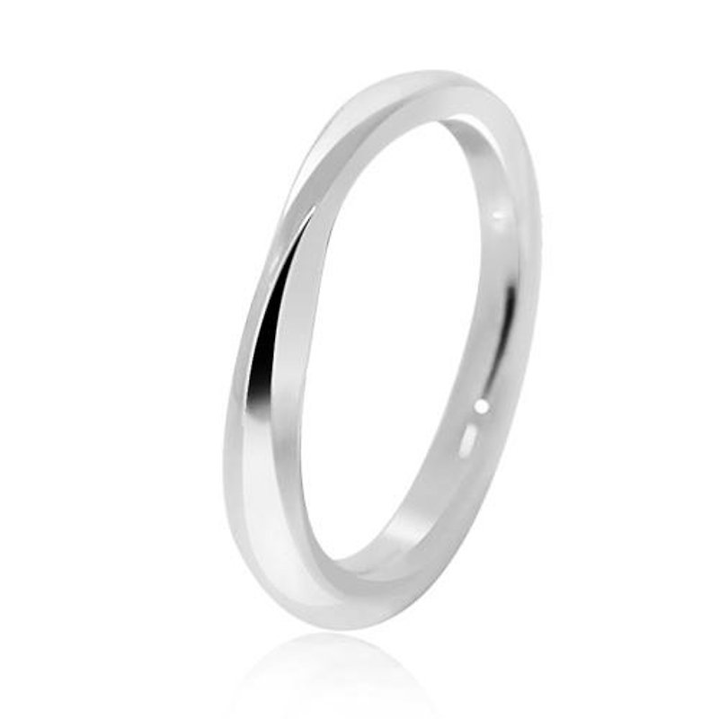 Concentric Circles-Curved Ring - General Rings - Other Metals Gray