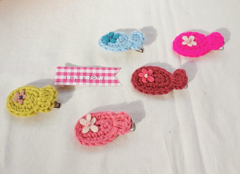 Flower eye hair clip - Hair Accessories - Polyester Multicolor