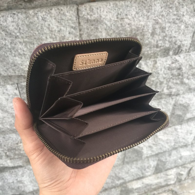 Sienna leather organ wallet - กระเป๋าสตางค์ - หนังแท้ สีดำ