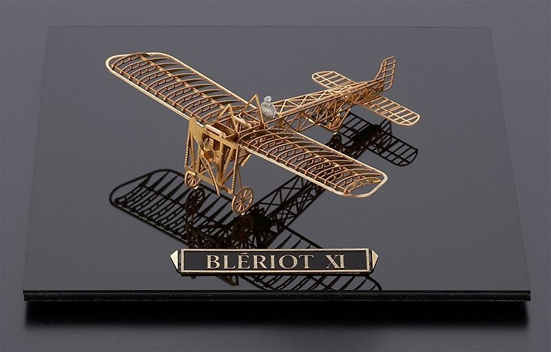 SUSS-日本Aerobase 金屬蝕刻模型組裝飛機Bleriot XI(1/160)-現貨 - 其他 - 其他金屬 咖啡色