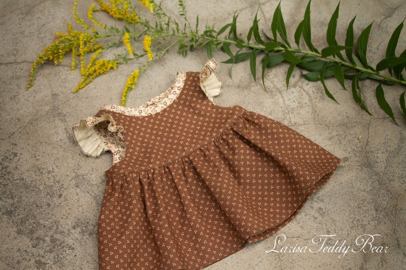 43 cm or 16-18 inches Teddy bear dress patterns pdf on English - 手工藝教學/工具書 - 其他材質 