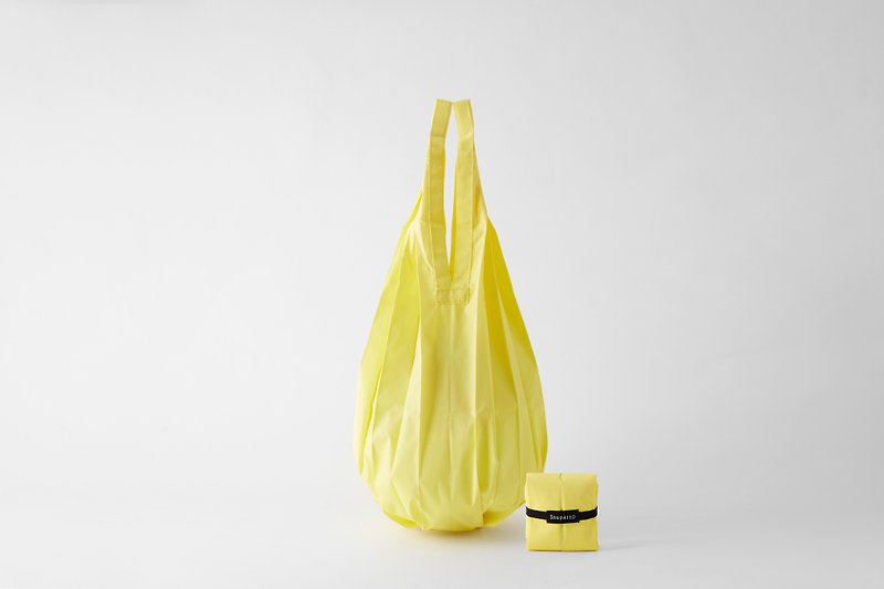Foldable Drop M - Lemon Cream - กระเป๋าถือ - ไนลอน สีเหลือง
