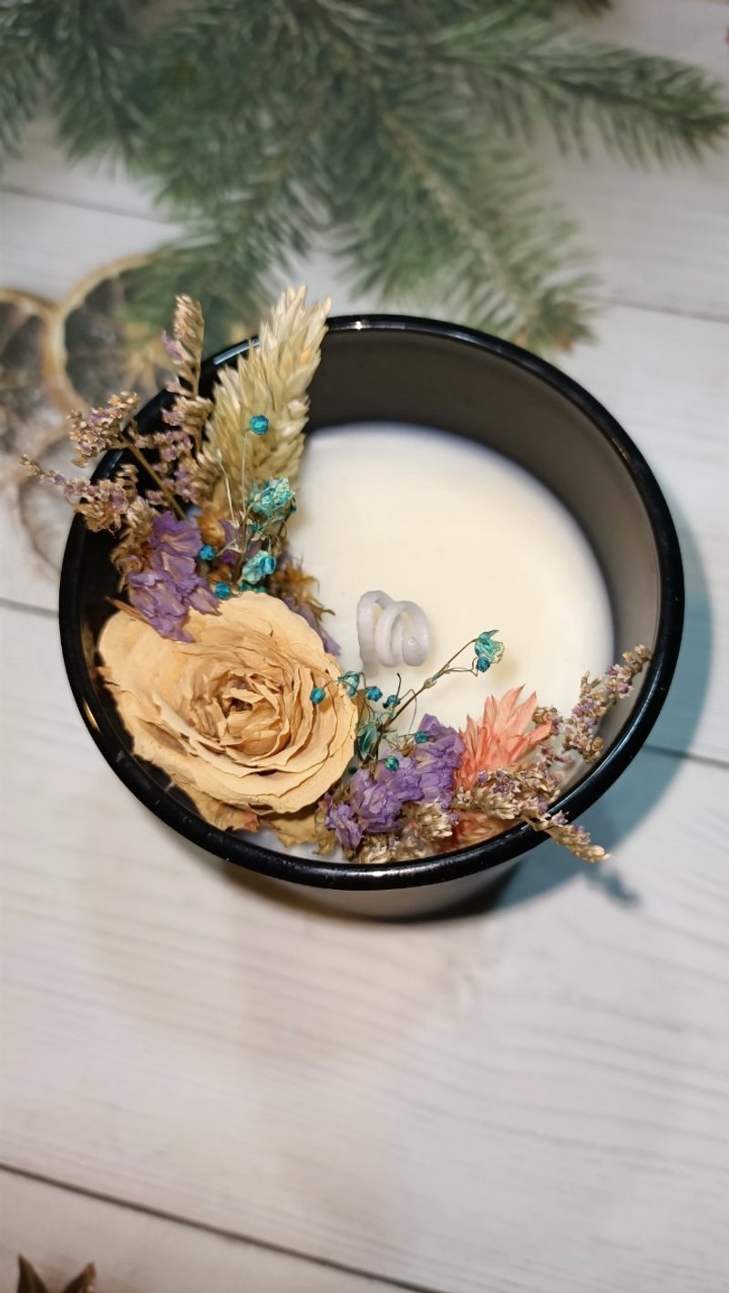 [Mother's Day Gift Box] Dry Flower Fragrance Wax Cup ~ Birthday Gift, Diffuser Candle Exchange Gift - Fragrances - Wax Multicolor