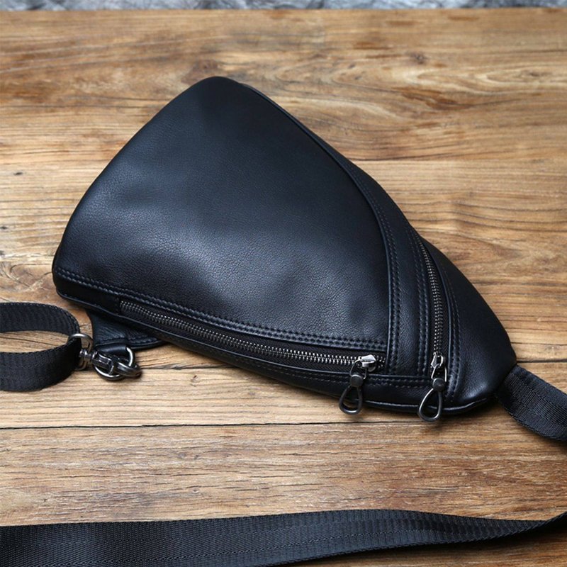 メンズ チェストバッグ ショルダーバッグ カジュアルデイリーバッグ - ショルダーバッグ - 革 