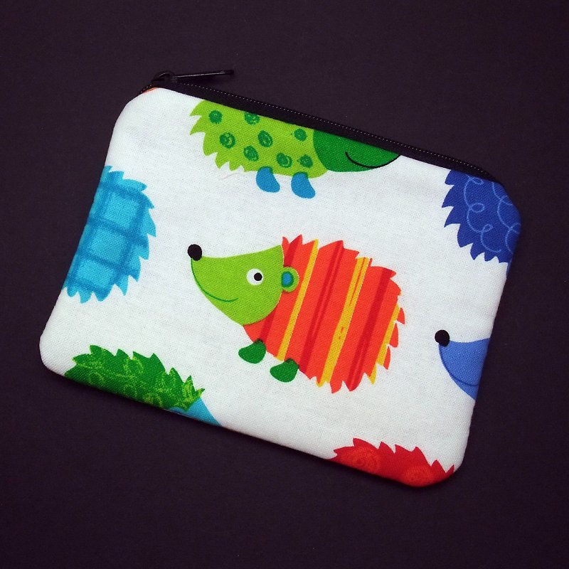 Zipper pouch / coin purse (padded) (ZS-231) - Coin Purses - Cotton & Hemp Multicolor