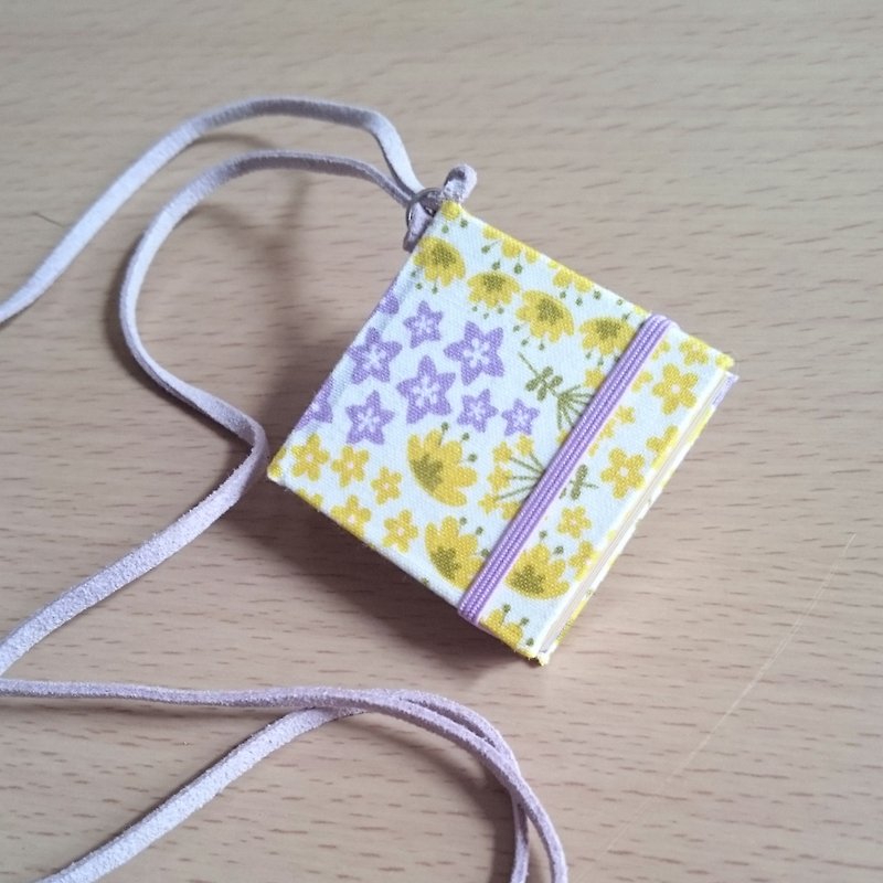 Purple Yellow Garden :: Mini Book Necklace - Necklaces - Paper 
