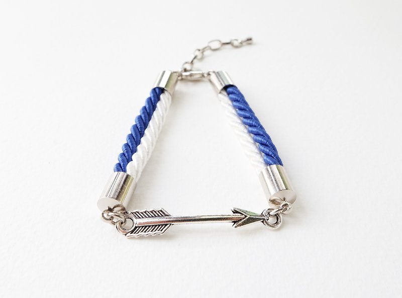 White / Admiral blue arrow bracelet - Bracelets - Other Materials Blue