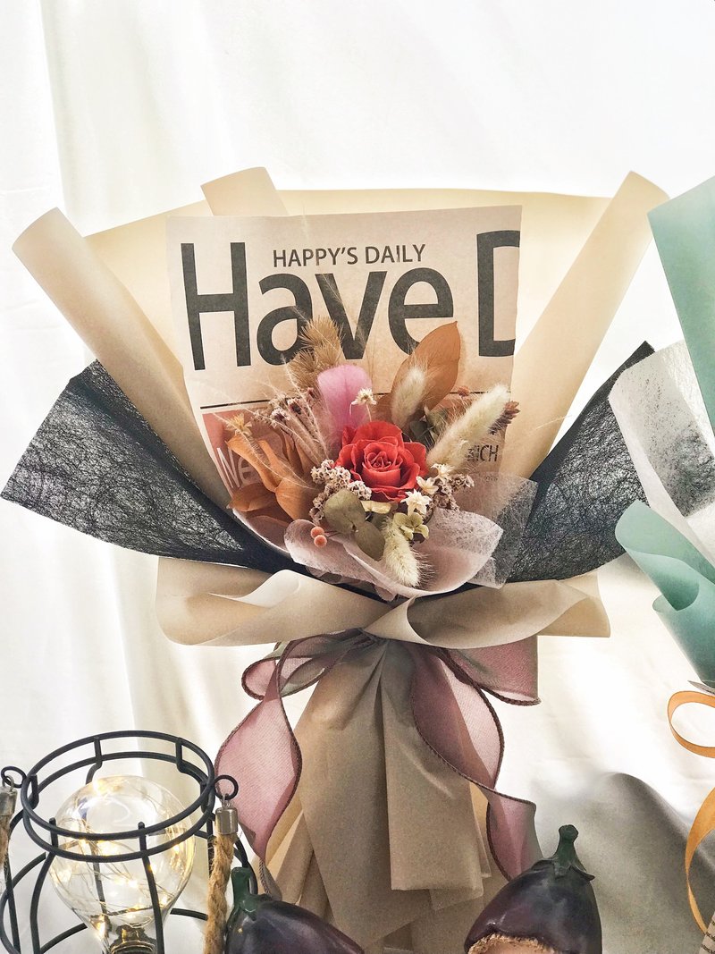 Preserved flower magazine style bouquet - ช่อดอกไม้แห้ง - พืช/ดอกไม้ 