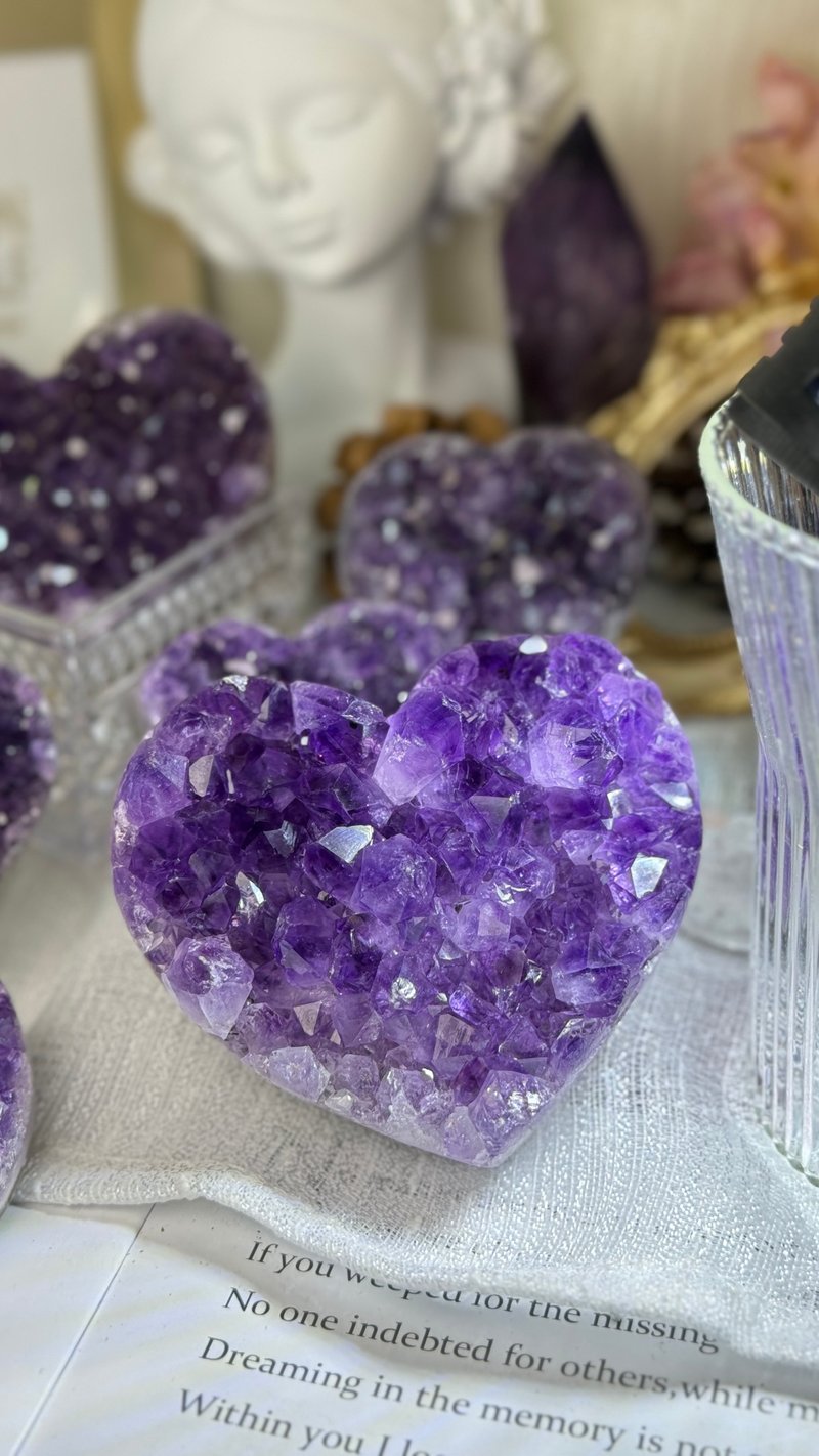 CaiYI&CaiYi Love Amethyst Town Ornaments/Degaussing Purification Treasures/Natural Brazilian Amethyst - Items for Display - Crystal 