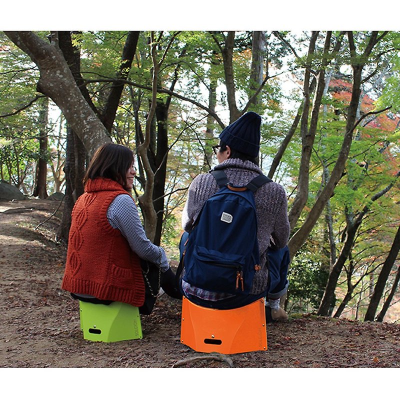 防水材質 野餐墊/露營用品 藍色 - 【PATATTO】200系列 日本摺疊椅 三色 露營椅 紙片椅 日本正版
