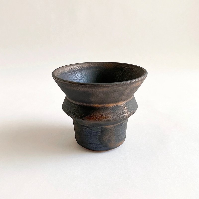 Black gold wide mouth modeling basin No. 2 - Pottery & Ceramics - Pottery Gold