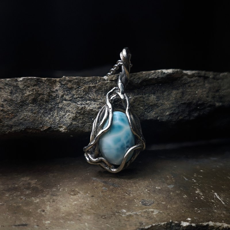 Larimar Copper Pectolite - Necklaces - Gemstone Blue