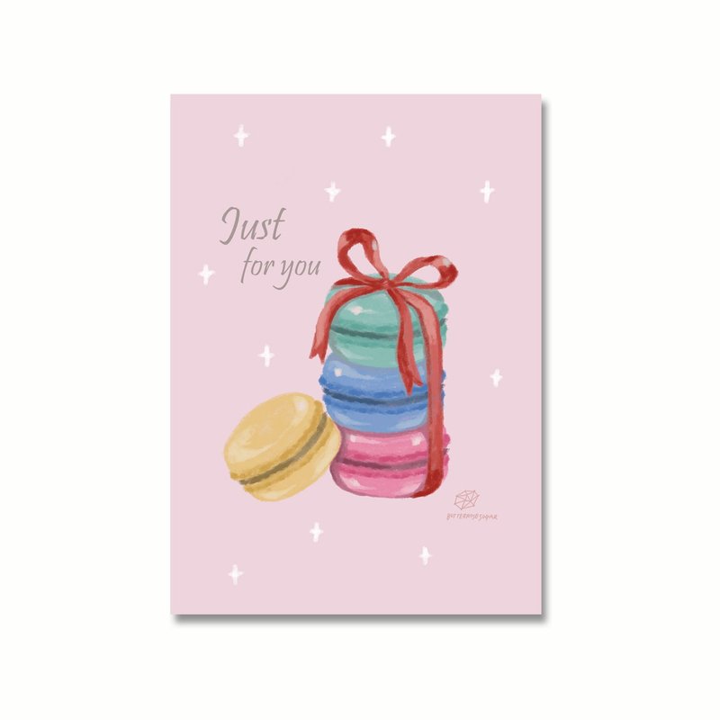 Postcard // macarons gift // - Cards & Postcards - Paper Pink