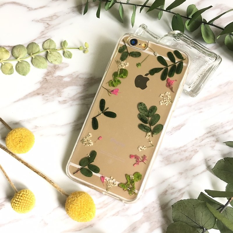 Hollow Garden :: True flower transparent protective shell :: IPHONE hand-made phone case - Phone Cases - Plants & Flowers Green