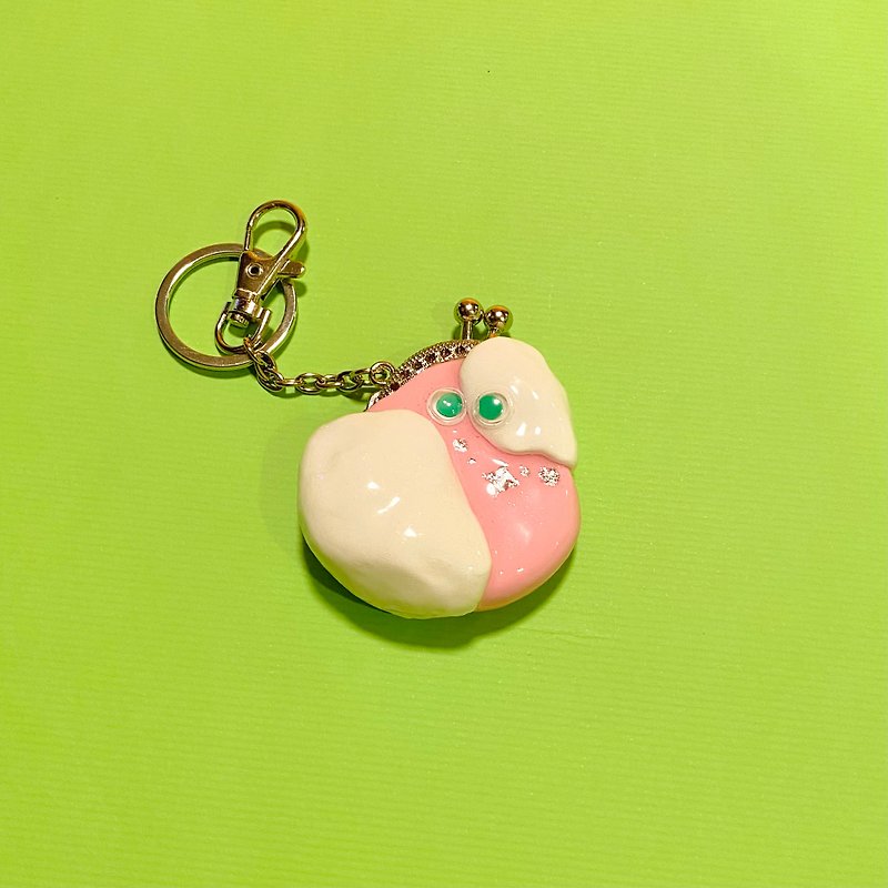 白雪寶貝蛋 粉B - 鑰匙圈/鑰匙包 - 黏土 粉紅色