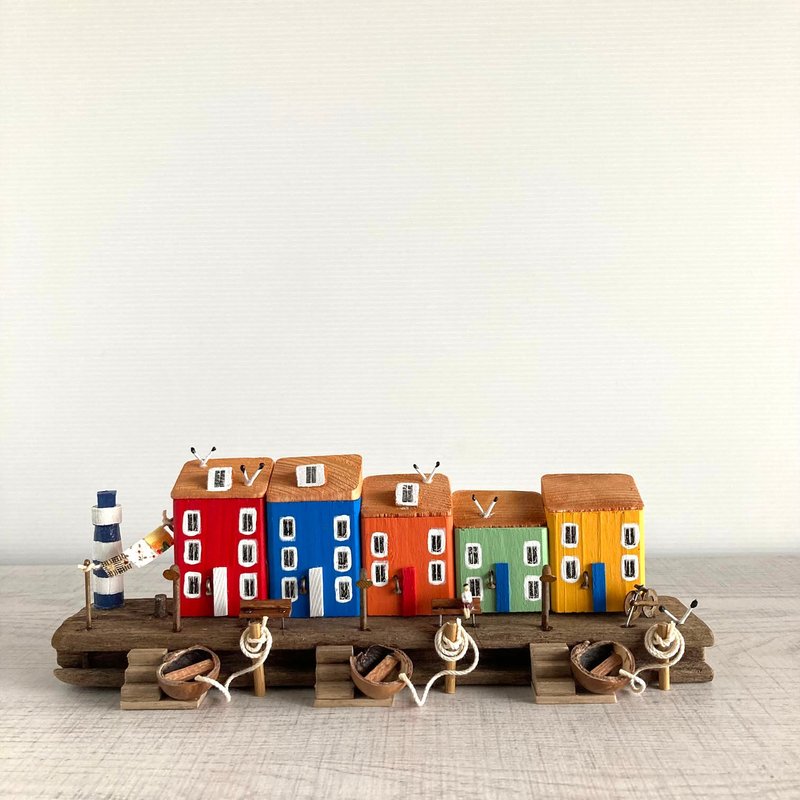 Driftwood interior -Sea noise and seagulls- Bu001 Burano Island - ของวางตกแต่ง - ไม้ 