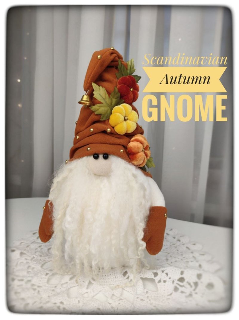 pattern pdf for scandinavian autumn fall gnome draft DIY HandMade - Logo 設計/圖案設計 - 其他材質 