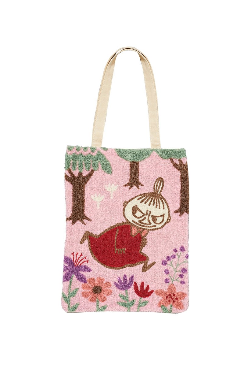 Japan Maru really little flower forest tote bag - Handbags & Totes - Cotton & Hemp Pink