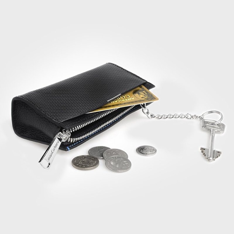 [Valentine's Day Gift] Carbon Fiber Multifunctional Coin Purse for Girlfriend and Boyfriend - Coin Purses - Genuine Leather 