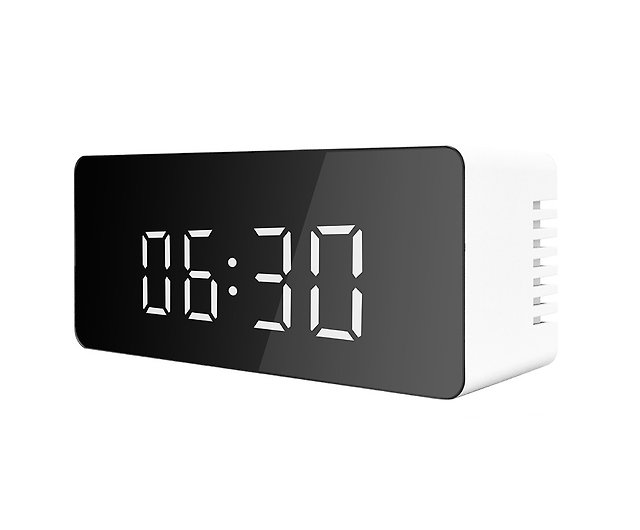 LED ミラー時計 電子時計 デジタル目覚まし時計 置き時計 化粧鏡