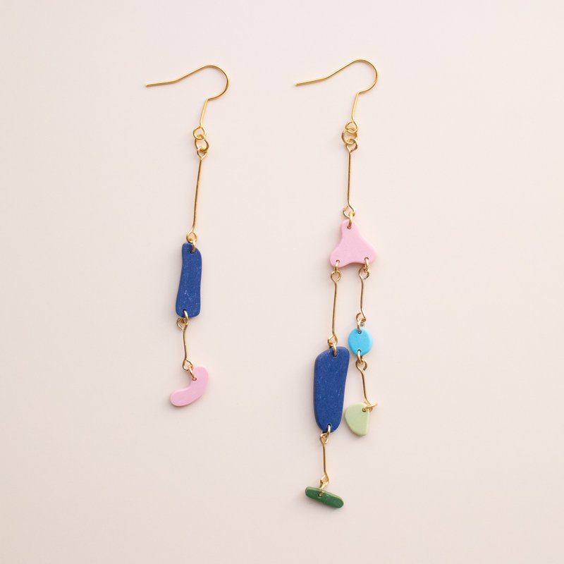 enogu -candy- type-c (Pierce/ Clip-On) - Earrings & Clip-ons - Plastic Blue