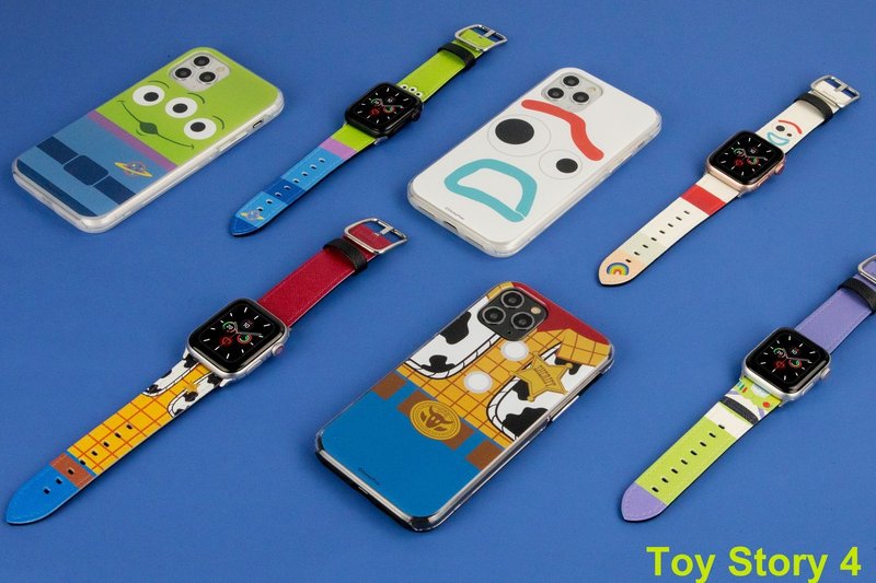 Disney Pixar - Aliens Toy Story Saffiano Apple Watch Band - Watchbands - Genuine Leather 