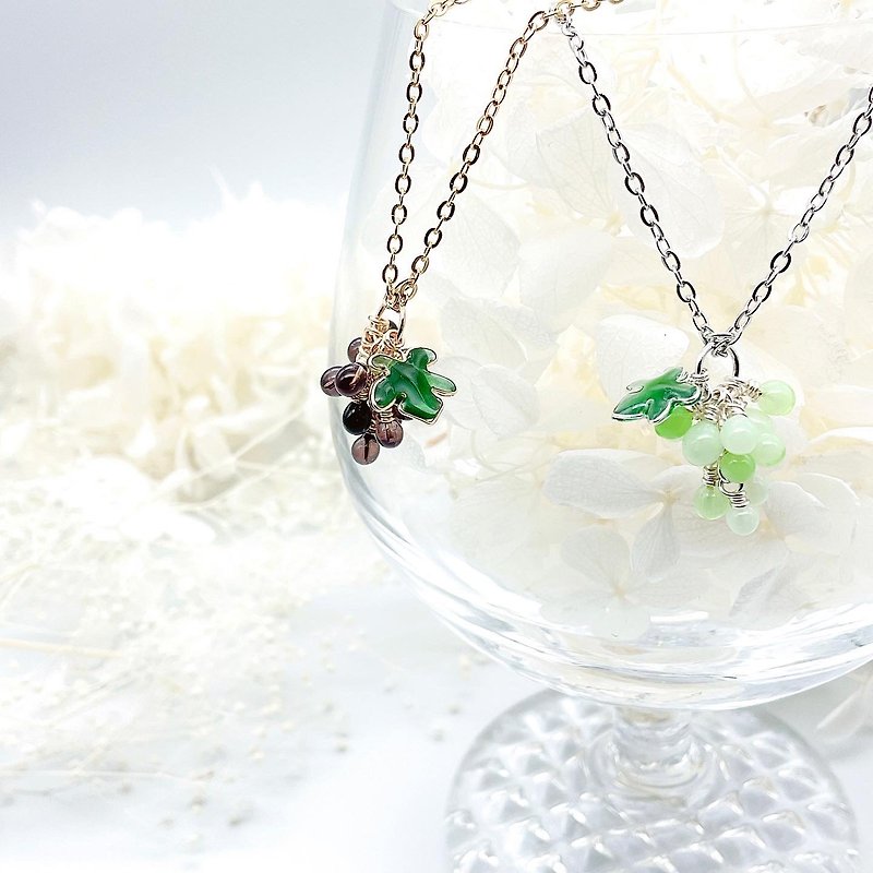 grape necklace - Necklaces - Resin Purple