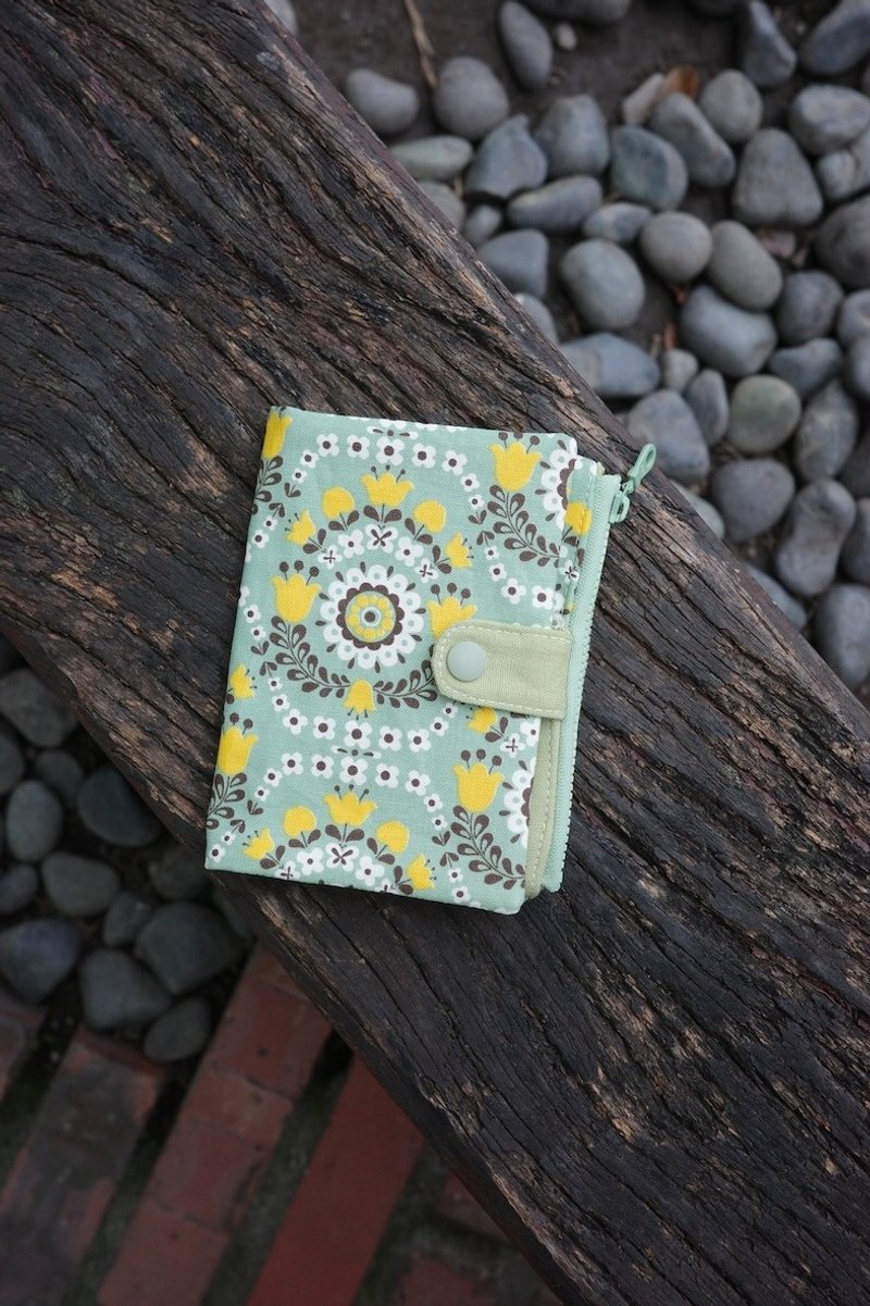 Flower Totem Green - Passport Cover Passport Holder | Haibo Handmade - Passport Holders & Cases - Cotton & Hemp 