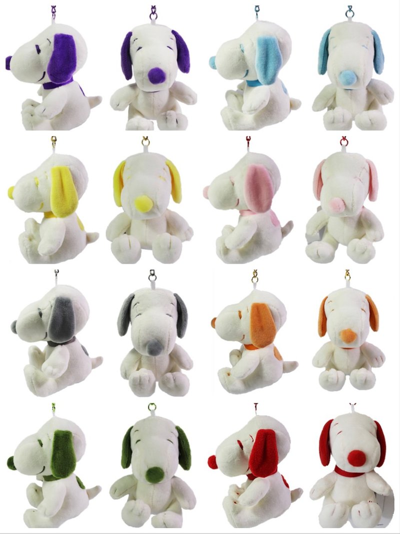 多色  snoopy 史努比鑰匙圈吊飾 史奴比包包吊飾 - 鑰匙圈/鑰匙包 - 聚酯纖維 多色