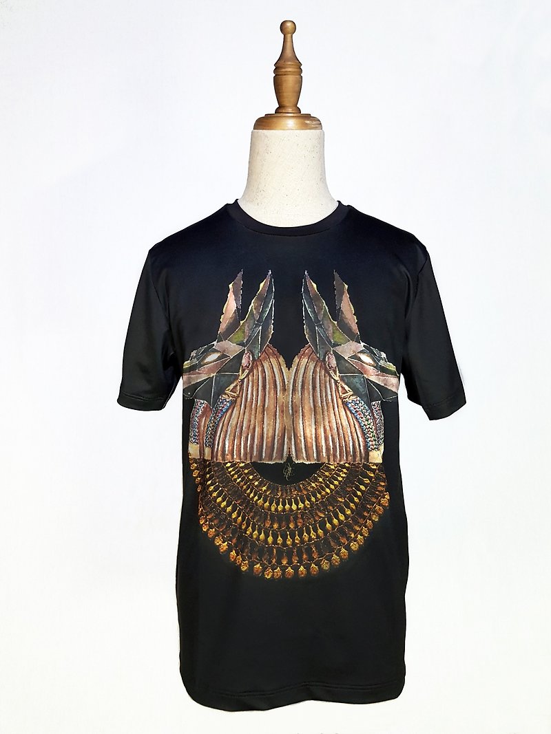 古代エジプト王アヌバイがデザインしたアナパTシャツ - Tシャツ メンズ - ポリエステル ブラック