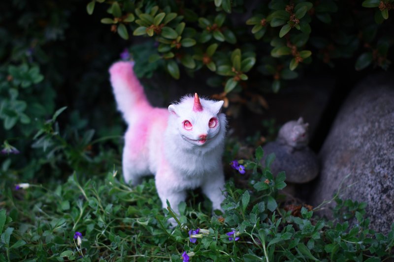 室內可動娃娃狐狸獨角獸狐狸精。 - 公仔模型 - 其他材質 白色