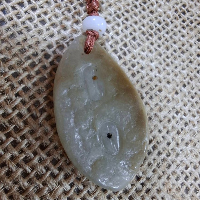 ミャンマー翡翠／魔除け・健康維持・金運招来 - 「私を旅に連れてって」シリーズ - No.14 - チャーム - 翡翠 